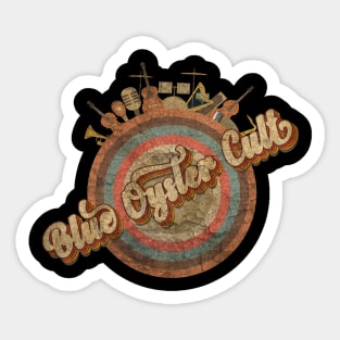 Tour Music Designs Vintage Retro - Blue Oyster Cult Sticker